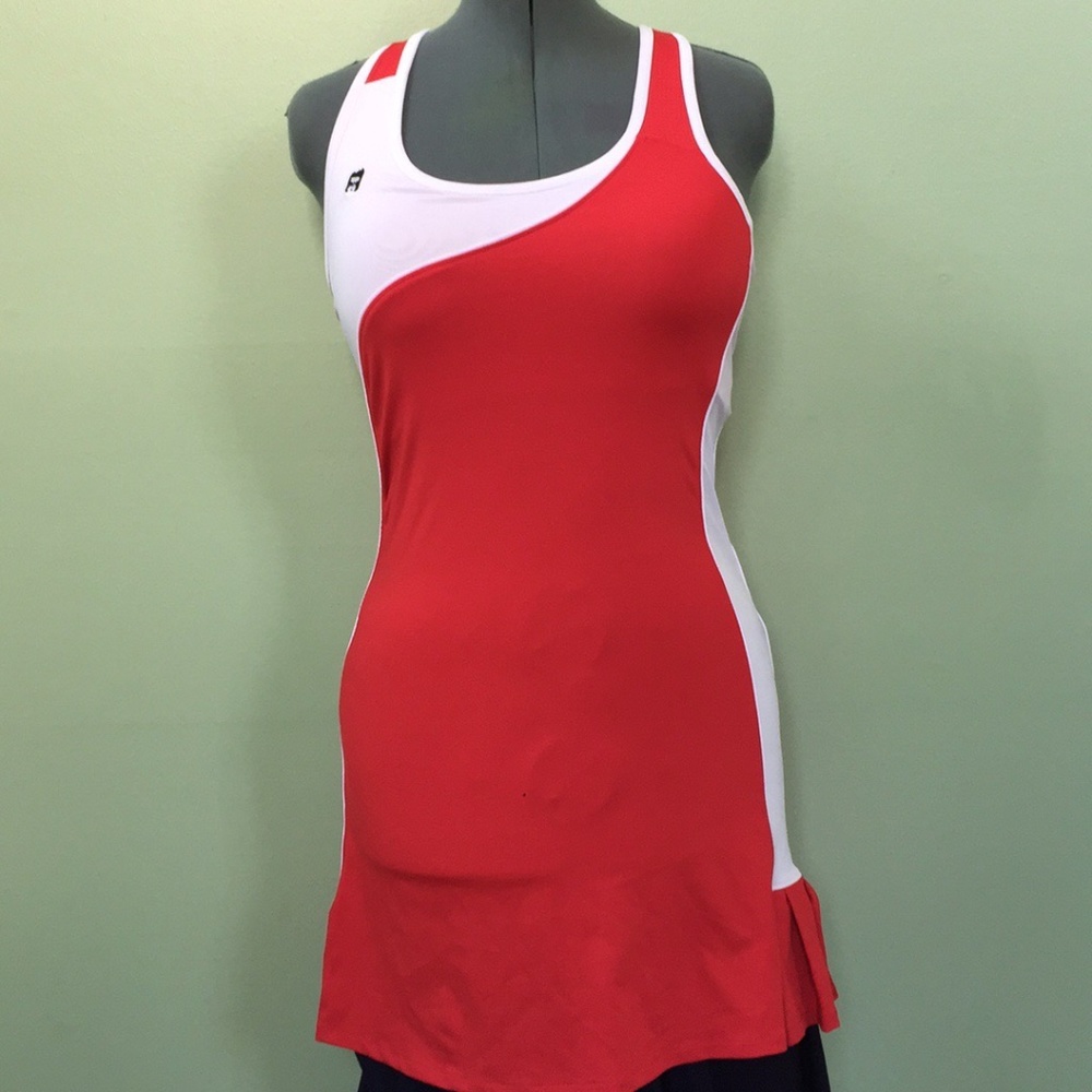 DUC Womans Red/White Sports Dress Sz M ﻿ ﻿